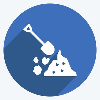 Icon Debris Management. suitable for Community symbol. long shadow style. simple design editable. design template vector. simple symbol illustration vector