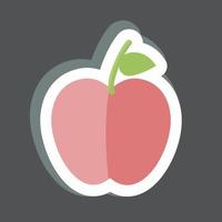 Sticker Apples. suitable for garden symbol. simple design editable. design template vector. simple symbol illustration vector