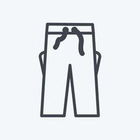 Icon Trousers. suitable for men accessories symbol. line style. simple design editable. design template vector. simple symbol illustration vector