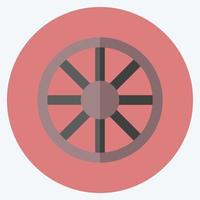 Icon Wheel. suitable for Garden symbol. flat style. simple design editable. design template vector. simple symbol illustration vector
