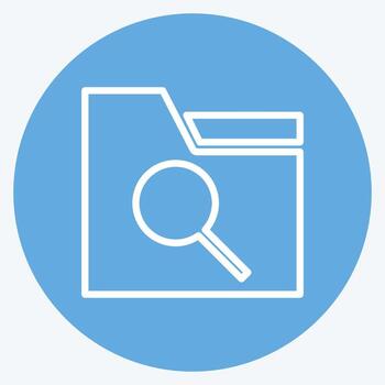 Icon Search Folder. suitable for User Interface symbol. blue eyes style. simple design editable. design template vector. simple symbol illustration vector