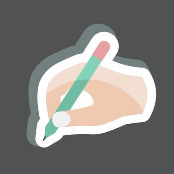 Sticker Writing. suitable for Hand Actions symbol. simple design editable. design template vector. simple symbol illustration vector