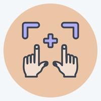 Icon Picture Action. suitable for Hand Actions symbol. color mate style. simple design editable. design template vector. simple symbol illustration vector