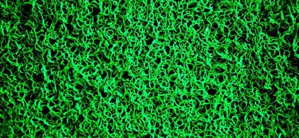 A green curly fiber carpet.