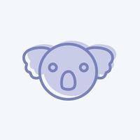 icono de koala. adecuado para el símbolo animal. estilo de dos tonos. diseño simple editable. vector de plantilla de diseño. ilustración de símbolo simple