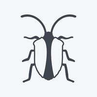 insecto icono. adecuado para el símbolo animal. estilo de glifo. diseño simple editable. vector de plantilla de diseño. ilustración de símbolo simple