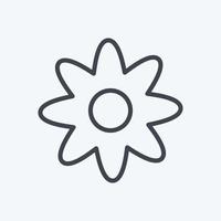 Icon Flower. suitable for Spa symbol. line style. simple design editable. design template vector. simple symbol illustration vector
