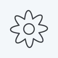 Icon Flower. suitable for Spa symbol. line style. simple design editable. design template vector. simple symbol illustration vector