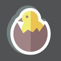 Sticker Hatched Egg. suitable for Garden symbol. simple design editable. design template vector. simple symbol illustration vector