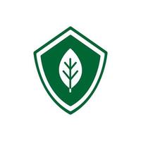 shield with leaf, ecology and environment icon vector
