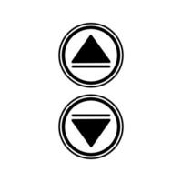 flecha arriba y abajo, botón de ascensor, vector de icono de carga y descarga