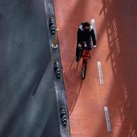 Bilbao, Vizcaya, Spain, 2022 - cyclist on the steet photo