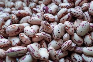 frijoles rojos crudos, comida mediterránea foto