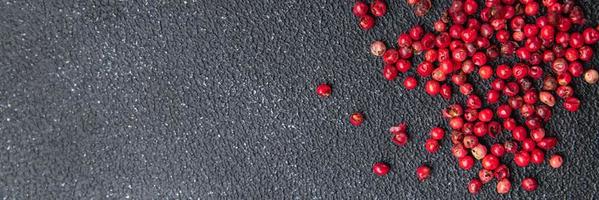 pink peppercorn allspice pepper  spice meal food on the table copy space food photo