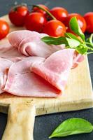 ham meat pork slice fresh meal food snack  on the table copy space photo