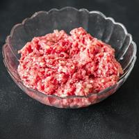 minced meat fresh beef, pork meal food on the table copy space photo