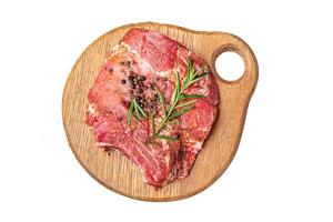 steak raw meat pork fresh beef meal food snack on the table copy space photo