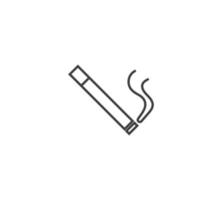 Smoking Cigarette Icon. Flat design style. Vector Illustration