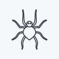 Icon Spider. suitable for animal symbol. line style. simple design editable. design template vector. simple symbol illustration vector