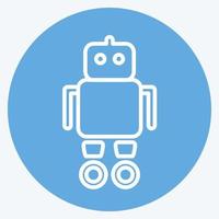 robot icono. adecuado para símbolo de juguete. estilo de ojos azules. diseño simple editable. vector de plantilla de diseño. ilustración de símbolo simple
