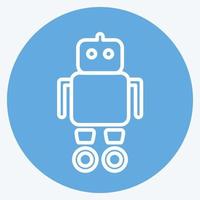 robot icono. adecuado para símbolo de juguete. estilo de ojos azules. diseño simple editable. vector de plantilla de diseño. ilustración de símbolo simple