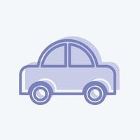 icono de coche de juguete 1. adecuado para símbolo de juguete. estilo de dos tonos. diseño simple editable. vector de plantilla de diseño. ilustración de símbolo simple