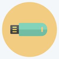 icono de cable usb. adecuado para el símbolo de la educación. estilo plano diseño simple editable. vector de plantilla de diseño. ilustración de símbolo simple