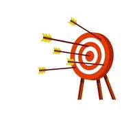 Target for arrows. Business concept several attempts. vector