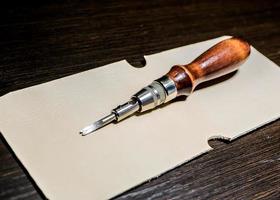 tools for work with skin lie on the table photo