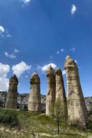 Panorama of stone pillars in Georgia photo