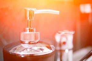 liquid soap in a jar photo