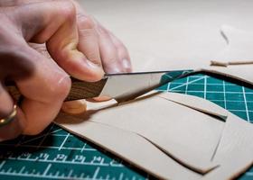 craftsman  makes a wallet photo