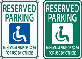 Accessible Parking Sign On White Background vector