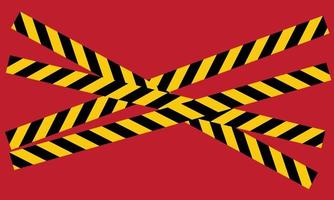 line warning sign vector on red background