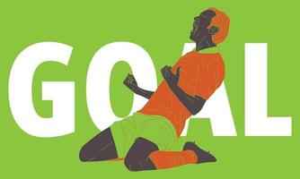 Illustration of football soccer player in action vector