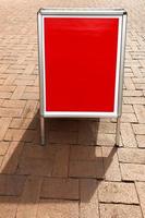 blank customer stopper sign with copy space photo