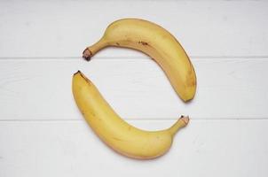 two bananas forming circle shape photo