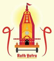 diseño vectorial de ratha yatra del señor jagannath vector