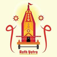 diseño vectorial de ratha yatra del señor jagannath vector