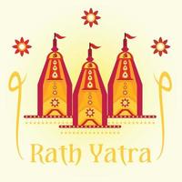 diseño vectorial de ratha yatra del señor jagannath vector