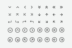 Set of arrow vector icon isolated