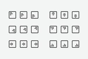 Set of align vector icon isolated for web and app design interfaces