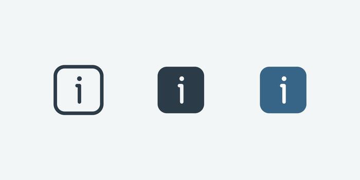 Info vector icon isolated for web and app design interfaces