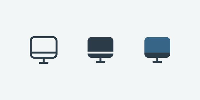 Monitor vector icon isolated for web and app design interfaces