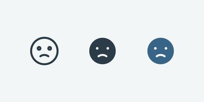 Sad vector icon isolated for web and app design interfaces
