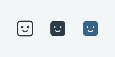 Happy vector icon isolated for web and app design interfaces