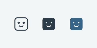 Happy vector icon isolated for web and app design interfaces