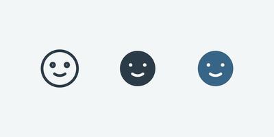 Happy vector icon isolated for web and app design interfaces