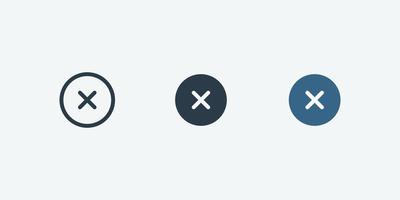 Cross vector icon isolated for web and app design interfaces