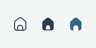 Home vector icon isolated for web and app design interfaces